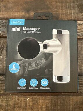 Nuvomed Handheld Mini Massager, Full Body Massage, 6 Speeds